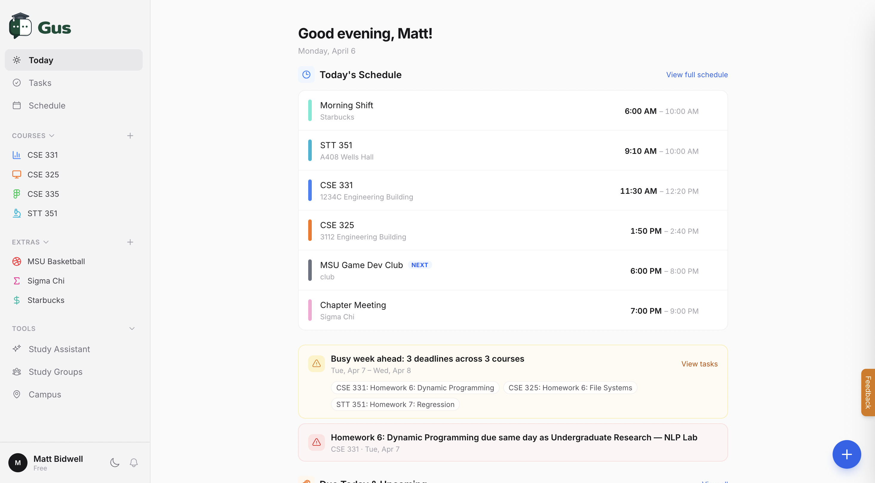 Gus Dashboard