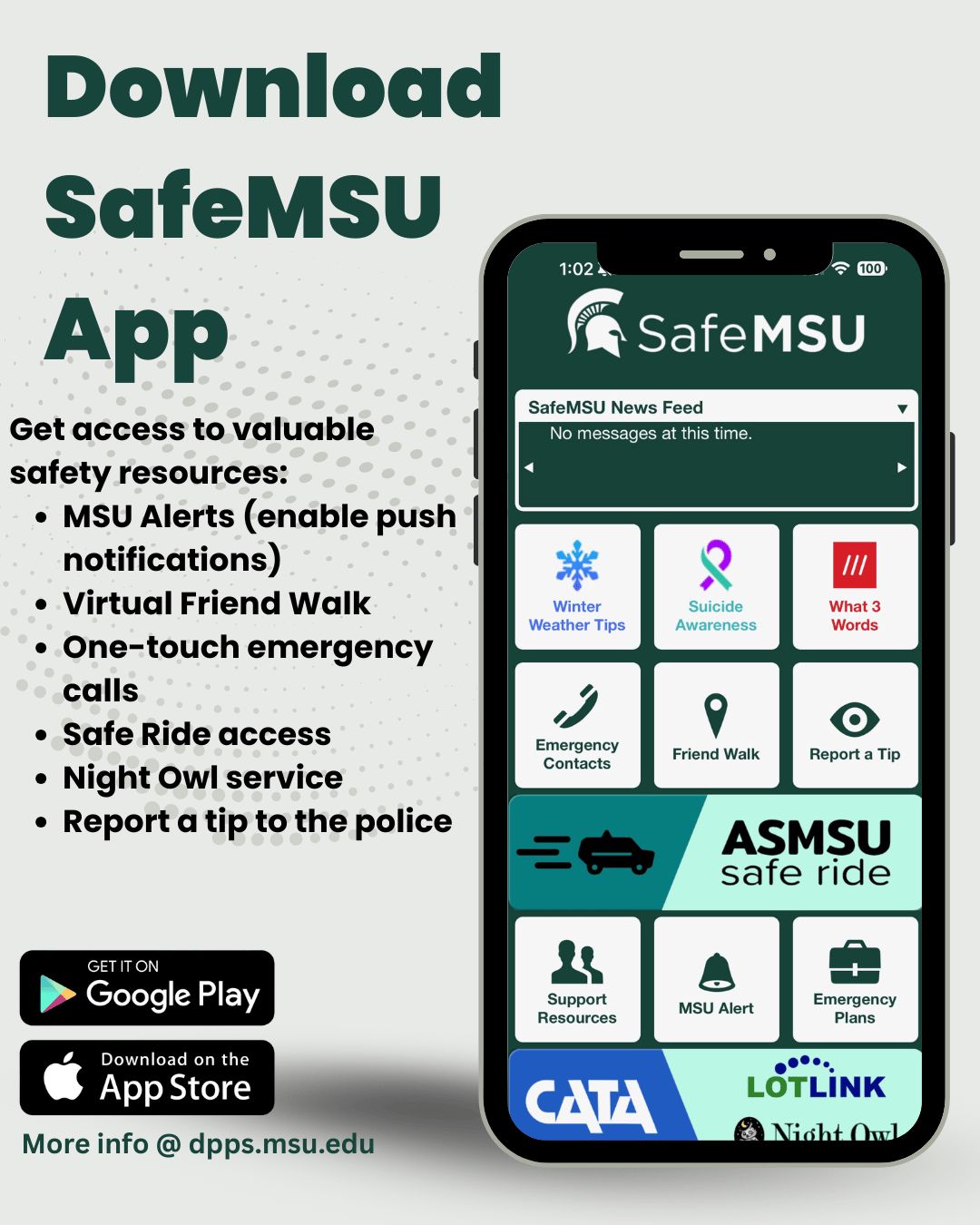 SafeMSU app and getting home late