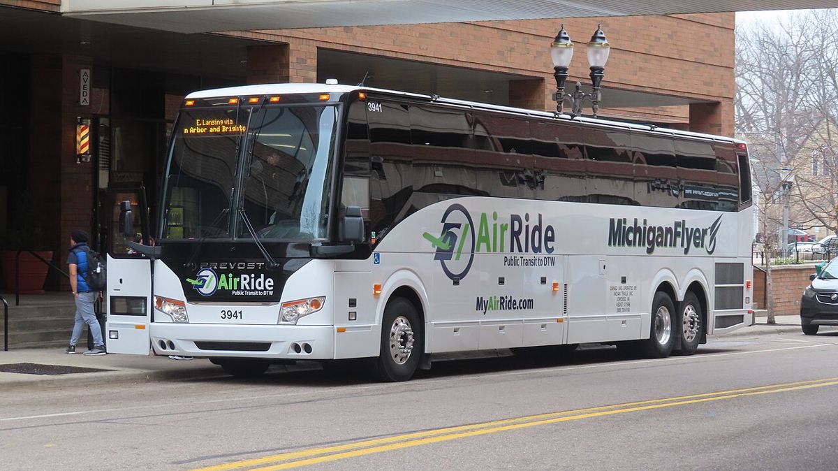 Michigan Flyer — the bus to Detroit Metro Airport and Ann Arbor